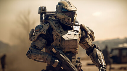 robot cyborg soldier generative ai