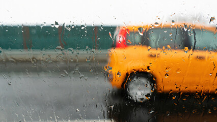 raindrops on a car glass