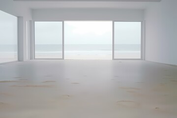 Beach house indoor interior minimalistic architecture
