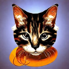 black cat with yellow eyes