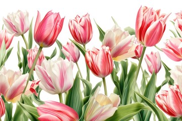 Obraz premium Happy spring time Tulip pattern