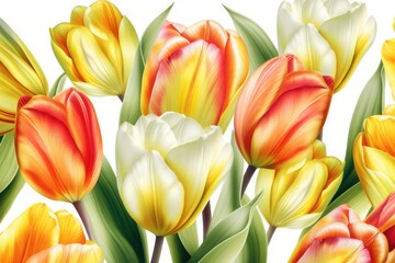 Happy spring time Tulip pattern