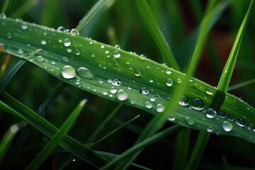 Raindrop in grass