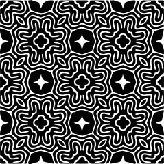  Grunge background with abstract shapes. Black and white texture. Seamless monochrome repeating pattern  for decor, fabric, cloth.