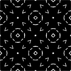  Grunge background with abstract shapes. Black and white texture. Seamless monochrome repeating pattern  for decor, fabric, cloth.