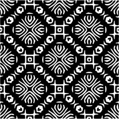  Grunge background with abstract shapes. Black and white texture. Seamless monochrome repeating pattern  for decor, fabric, cloth.