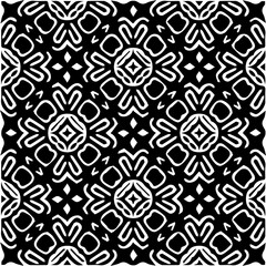  Grunge background with abstract shapes. Black and white texture. Seamless monochrome repeating pattern  for decor, fabric, cloth.