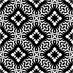 Grunge background with abstract shapes. Black and white texture. Seamless monochrome repeating pattern  for decor, fabric, cloth.