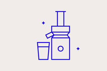 Geometric concept of juicer vector illustration in a flat style for website, mobile app, banner, ui ux, web design, business, marketing, landing, infographics, mockup,development	
