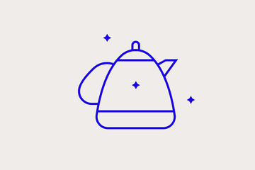 Geometric concept of electric kettle vector illustration in a flat style for website, mobile app, banner, ui ux, web design, business, marketing, landing, infographics, mockup,development	
