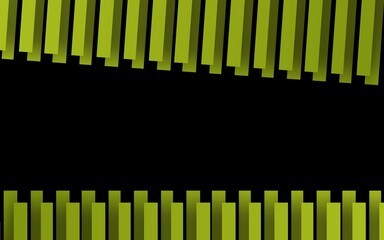 Minimal geometric background. Black element with yellow pattern gradient. Dynamic shape composition. Illustration