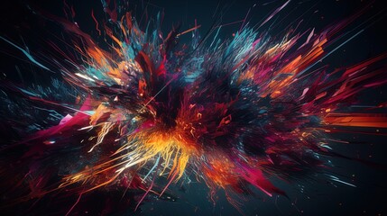 Energetic 3D abstract background featuring vibrant colors, dynamic shapes, and a pulsating rhythm. A lively and captivating visual experience for any creative project.