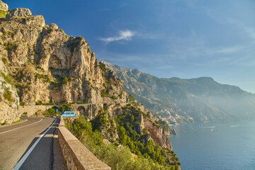 The road along the Amalfi Coast.