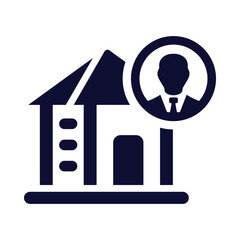 office, home, man, people, computer, table, work from home icon