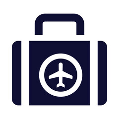Obraz premium air, bag, travel, tourist, tourist air travel bag icon