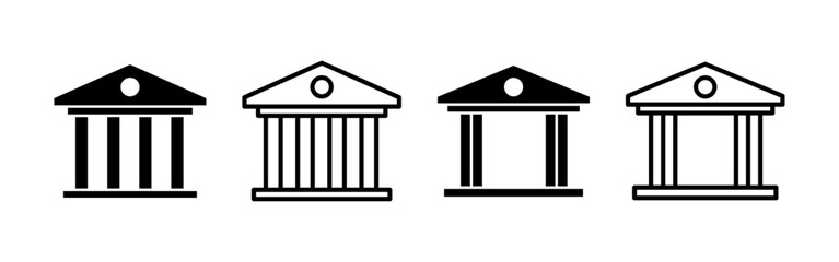 Bank icon vector for web and mobile app. Bank sign and symbol, museum, university