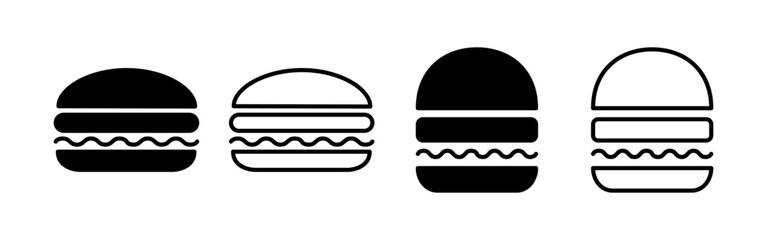 Burger icon vector for web and mobile app. burger sign and symbol. hamburger