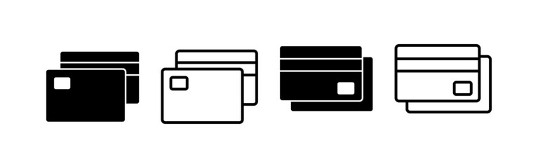 Credit card icon vector for web and mobile app. Credit card payment sign and symbol