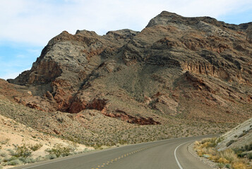 The road between mountains - Valley of Fire State Park, Nevada