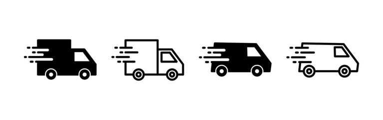 Delivery truck icon vector for web and mobile app. Delivery truck sign and symbol. Shipping fast delivery icon
