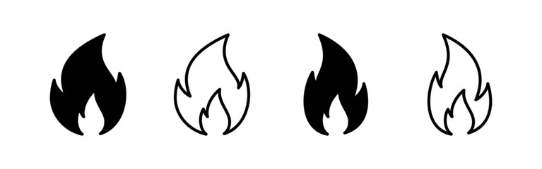 Fire icon vector for web and mobile app. fire sign and symbol