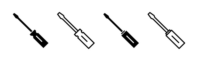 Screwdriver icon vector for web and mobile app. tools sign and symbol