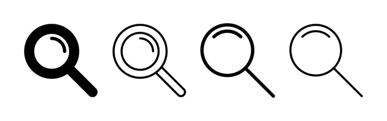 Search icon vector for web and mobile app. search magnifying glass sign and symbol