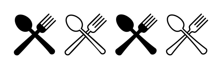 spoon and fork icon vector for web and mobile app. spoon, fork and knife icon vector. restaurant sign and symbol