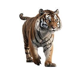 Fototapeta na wymiar Cute tiger isolated on transparent background.