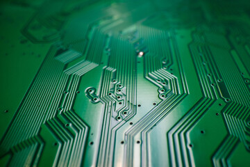 Technology background. High tech electronic circuit board background. Close-up macro electronic circuit board, technology chips to the motherboard. Electronic technology digital chip. Tech background.