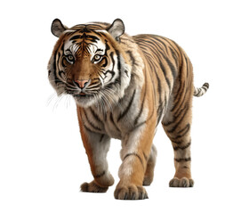 Obraz na płótnie Canvas Cute tiger isolated on transparent background.
