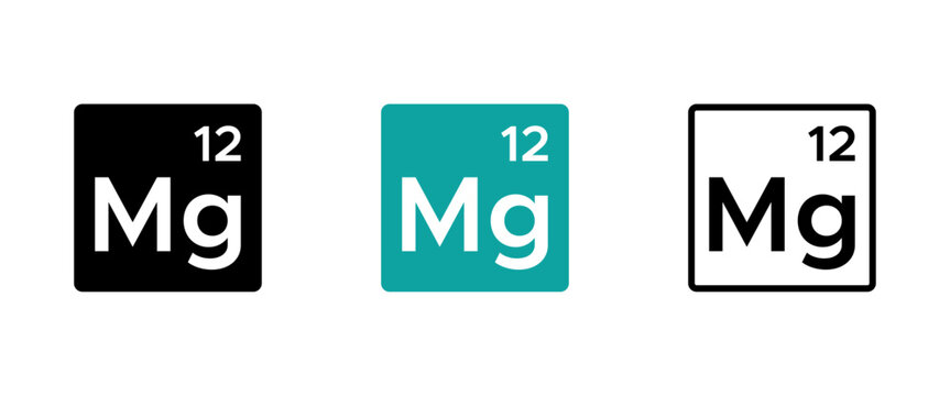 Magnesium vector icons set