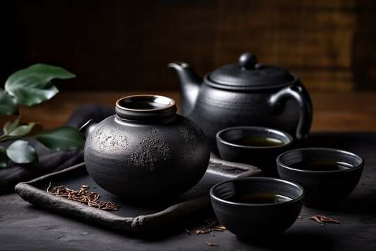 Tea maker set,AI generated