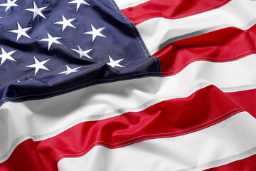 National flag of USA as background, closeup