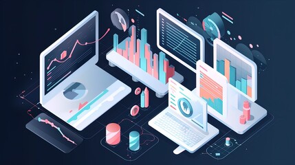 Data-Driven Insights: Visualizing the Power of Analytics in Business and Technology in 8K created with generative ai technology
