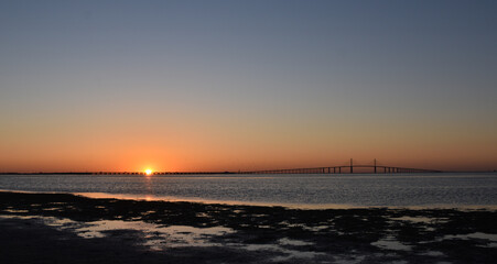 Sunrise at the Sunshine Skyway Bridge