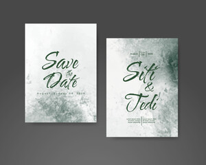 Wedding invitation with abstract watercolor background