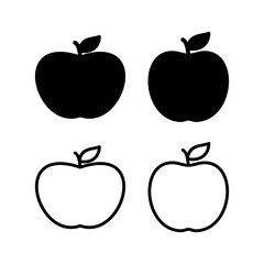 Apple icon vector illustration. Apple sign and symbols for web design.