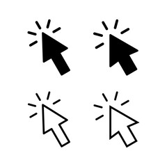 Click icon vector illustration. pointer arrow sign and symbol. cursor iconv