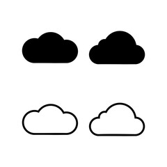 Cloud icon vector illustration. cloud sign and symbol