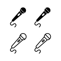 Microphone icon vector illustration. karaoke sign and symbol