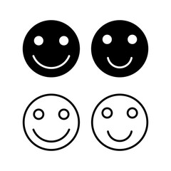 smile icon vector illustration. smile emoticon icon. feedback sign and symbol