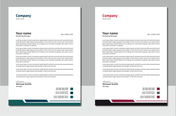 Abstract Corporate Business Style Letterhead Design Vector Template For Your Project. Simple And Clean Print Ready Design, Elegant Flat Design Vector
