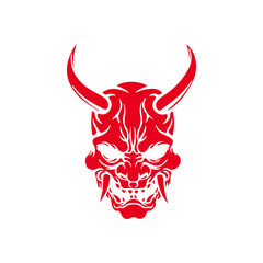 red samurai silhouette illustration vector