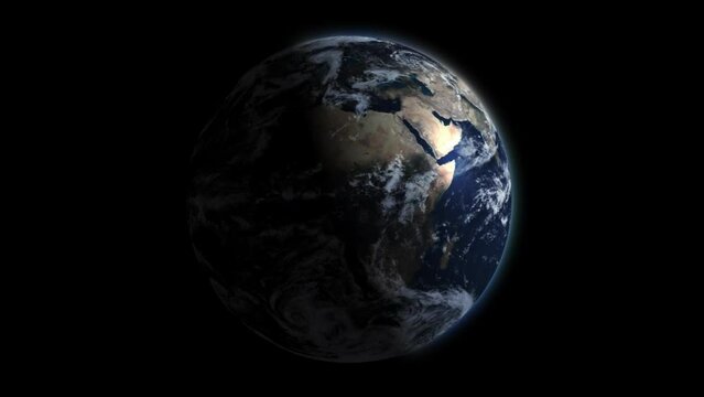 Planet Earth 3D Rendering - Planet earth rotating animation. Earth Day