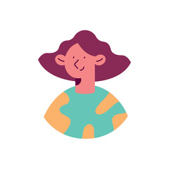 woman smiling profile style