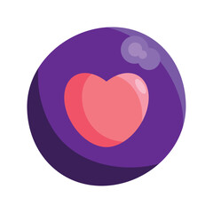 heart love in button