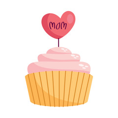 heart love in cupcake