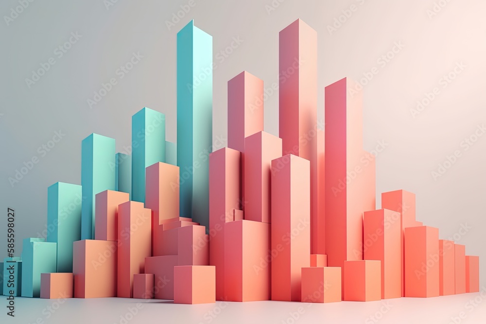 Sticker futuristic cityscape with towering skyscrapers. Generative AI