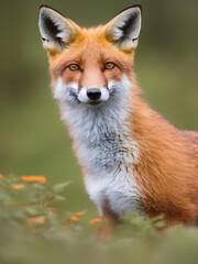 red fox in the wild created with generative ai